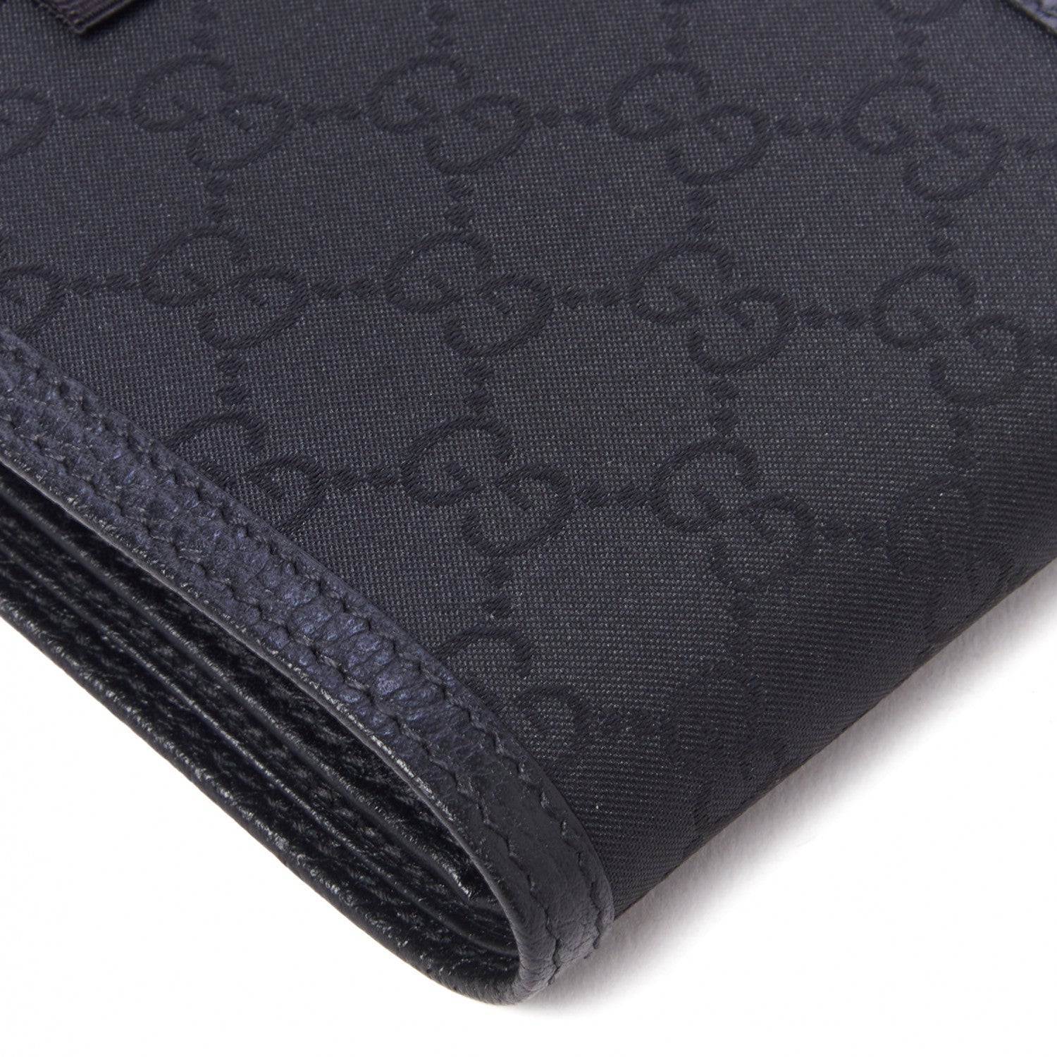 Gucci Nylon Monogram Bi-Fold Wallet Black 5 of 8