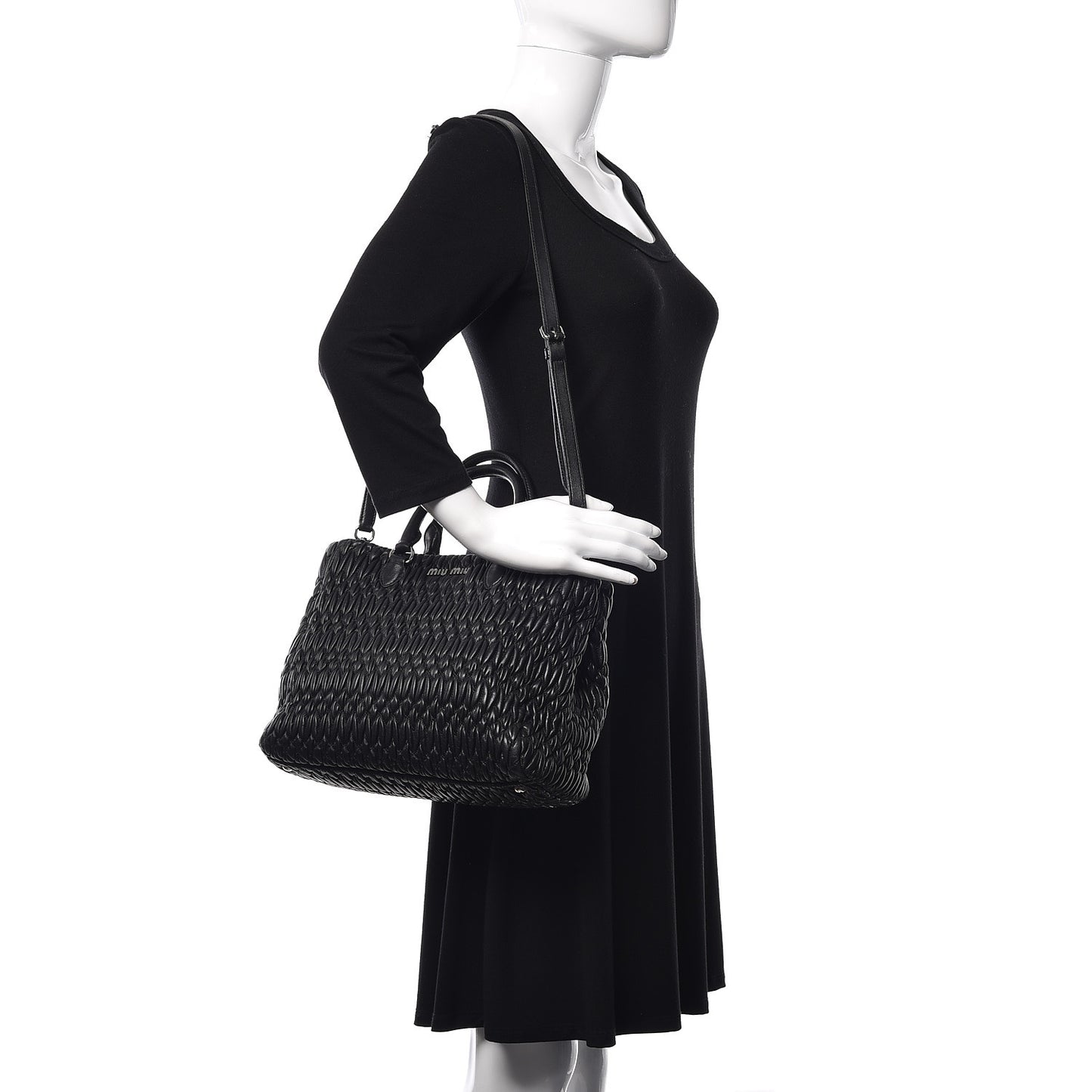 Nappa Matelasse Tote Black