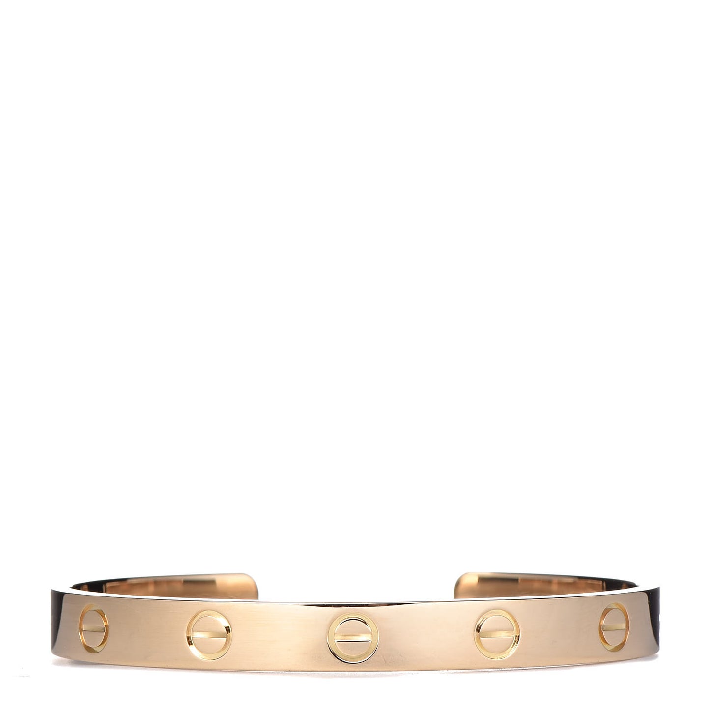 18K Yellow Gold LOVE Cuff Bracelet 16