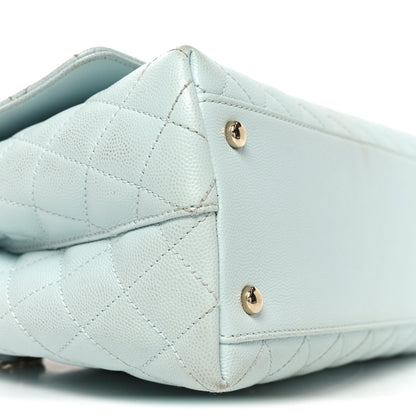 Chanel Caviar Quilted Small Coco Handle Flap Light Blue 8 of 9