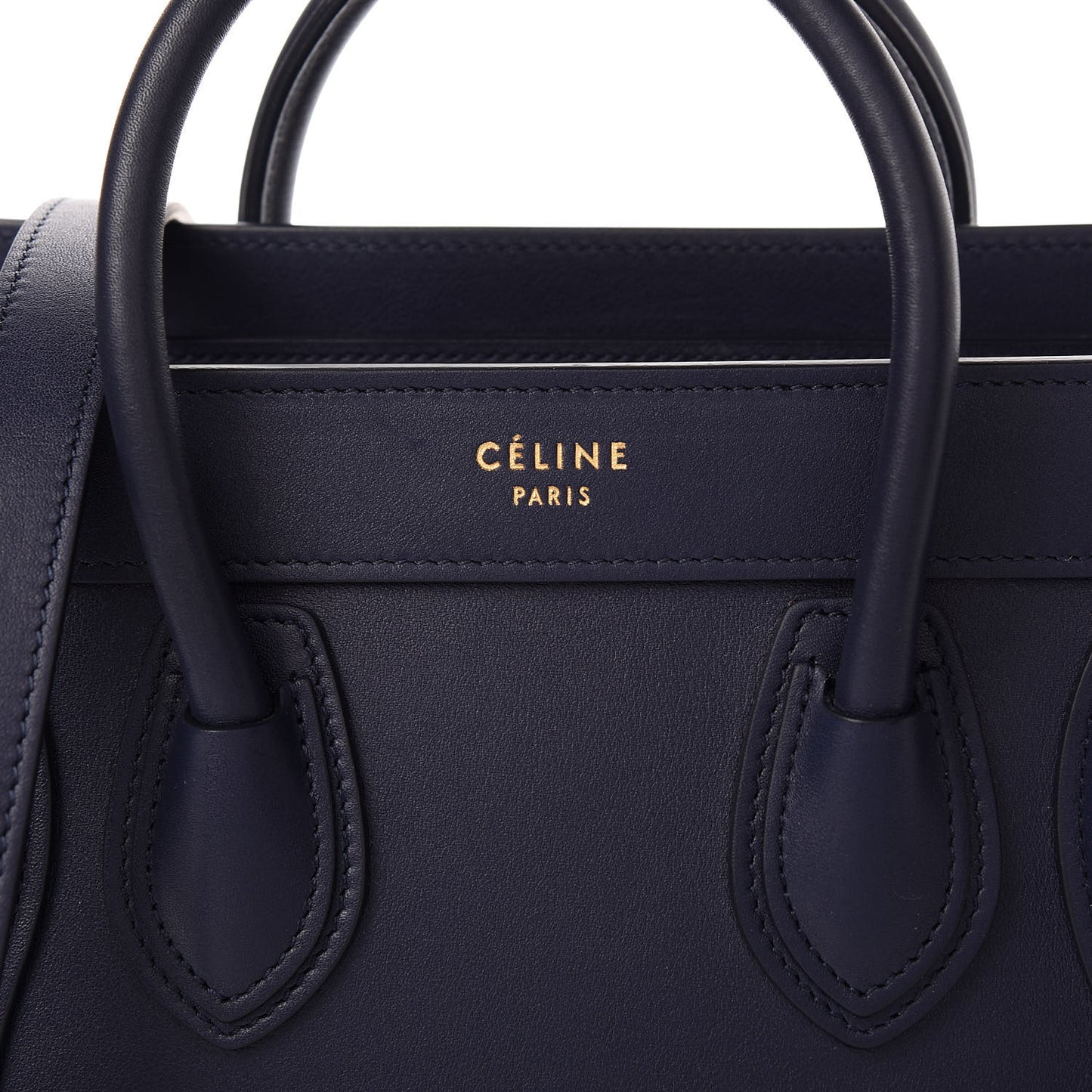 Smooth Calfskin Nano Luggage Navy Blue