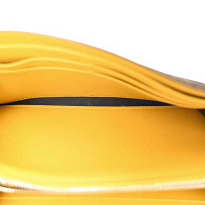 Fendi Vitello Cruise F is Fendi Bi-Color FF 1974 Embossed Continental Envelope Wallet On Chain Maya Yellow 5 of 12