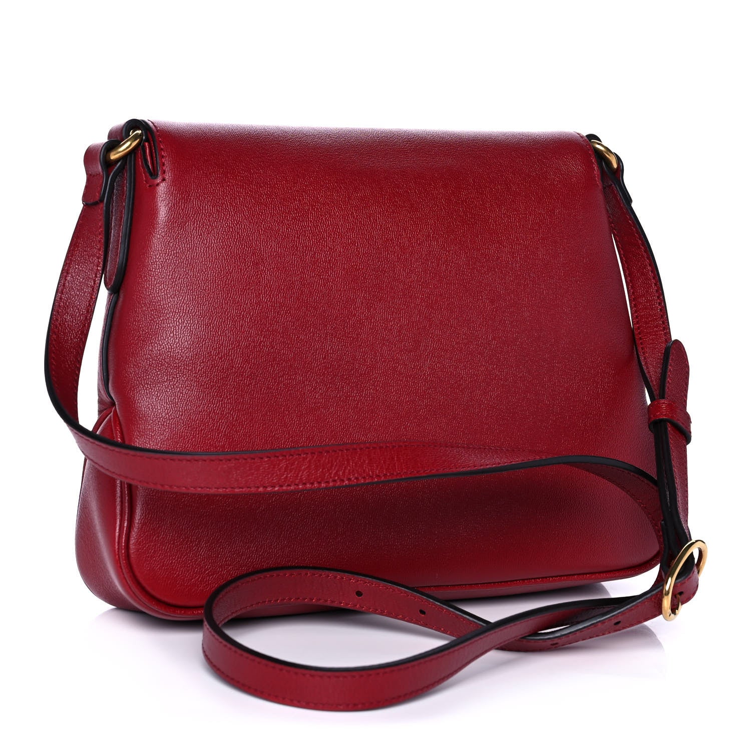 Gucci New Sakai Calfskin Lux Small Dahlia Messenger Shoulder Bag New Cherry Red 3 of 12