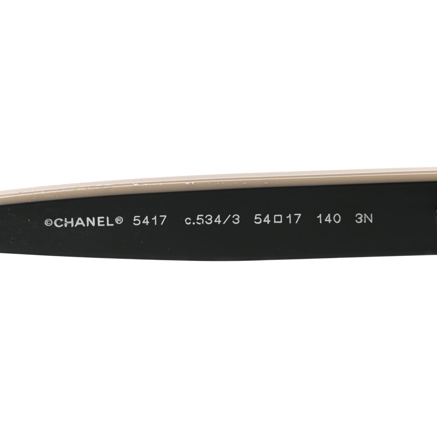 Acetate Logo Square Sunglasses 5417 Black Beige