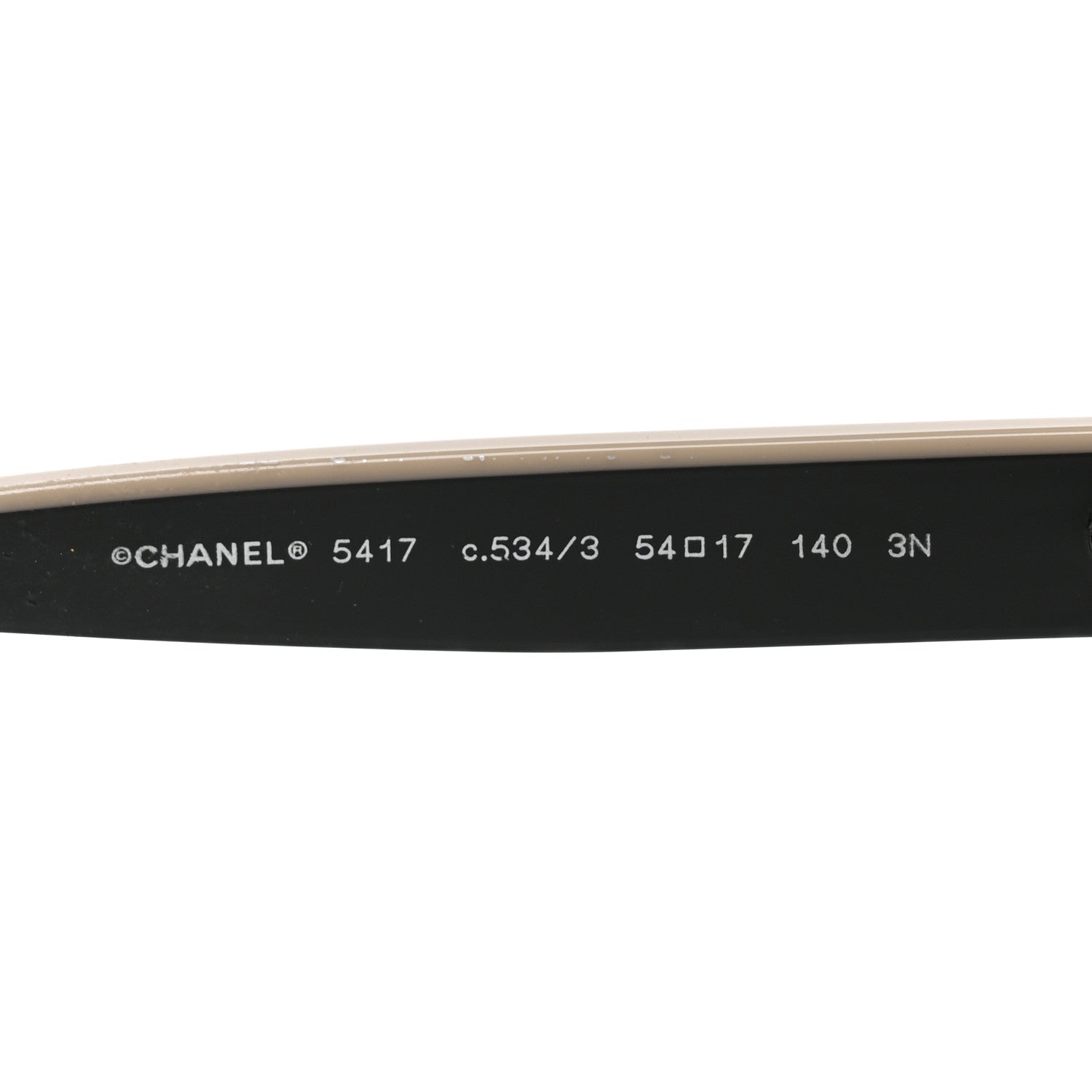Chanel Acetate Logo Square Sunglasses 5417 Black Beige 5 of 7