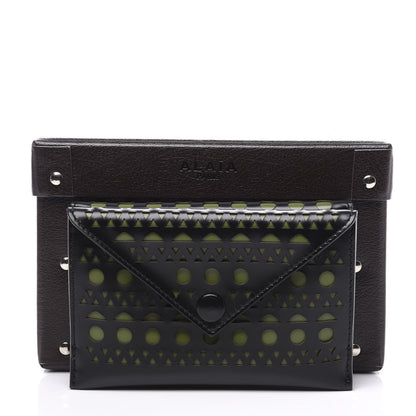 Alaia Calfskin Laser Cut iPhone Case Black 10 of 10