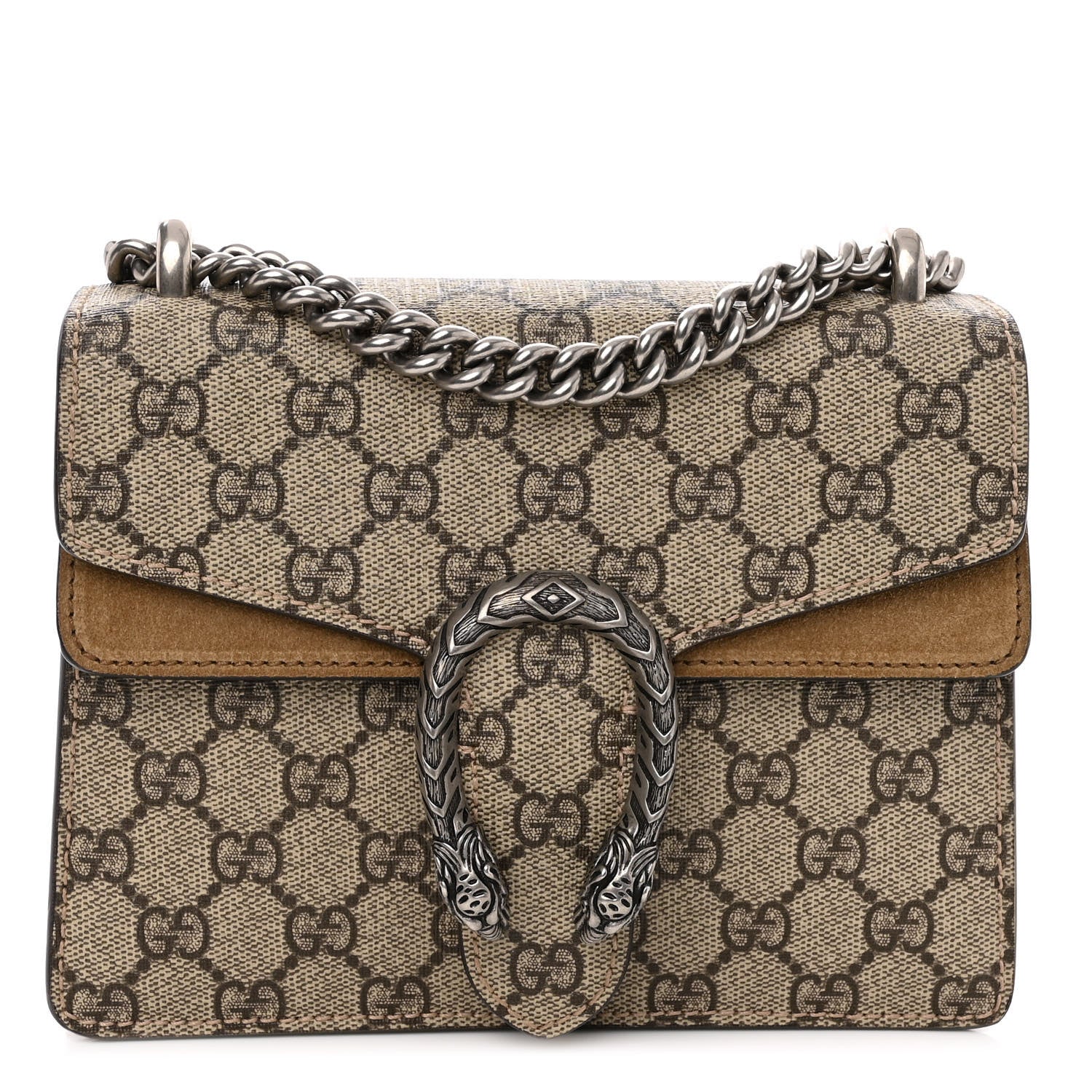 Gucci GG Supreme Monogram Mini Dionysus Shoulder Bag Taupe 1 of 10