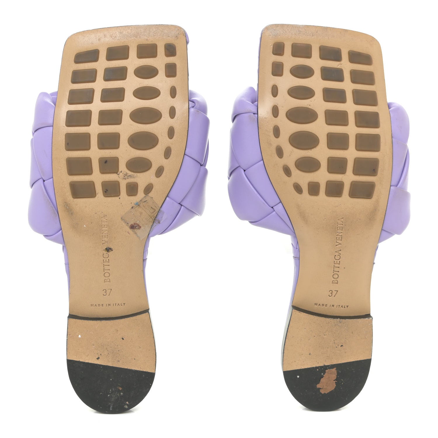 Bottega Veneta Nappa Maxi Intrecciato Lido Flat Sandals 37 Wisteria 6 of 14
