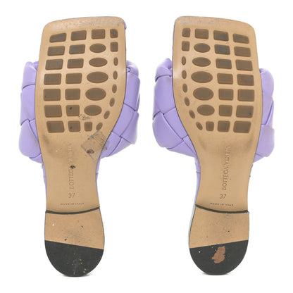 Bottega Veneta Nappa Maxi Intrecciato Lido Flat Sandals 37 Wisteria 6 of 14
