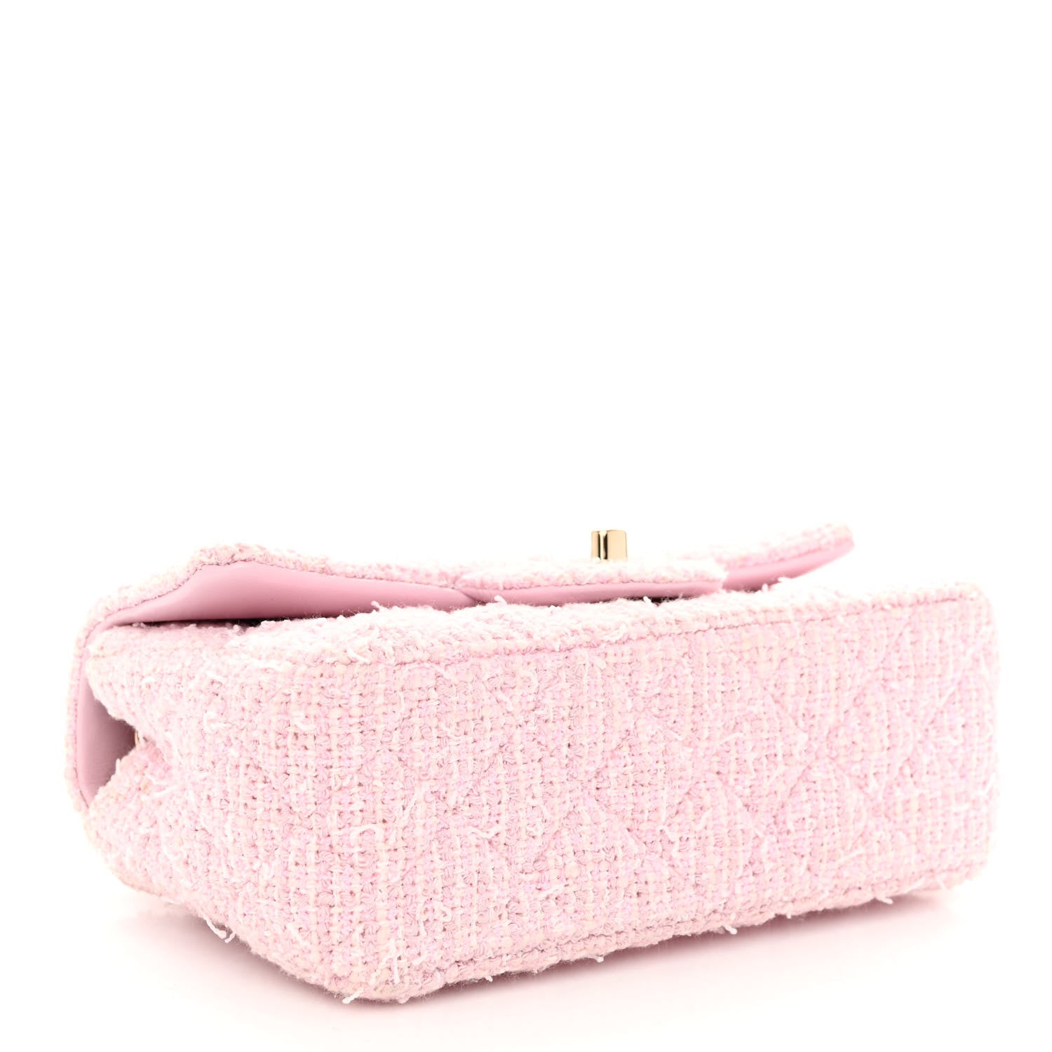 Chanel Tweed Quilted Mini Rectangular Flap Pink 4 of 10