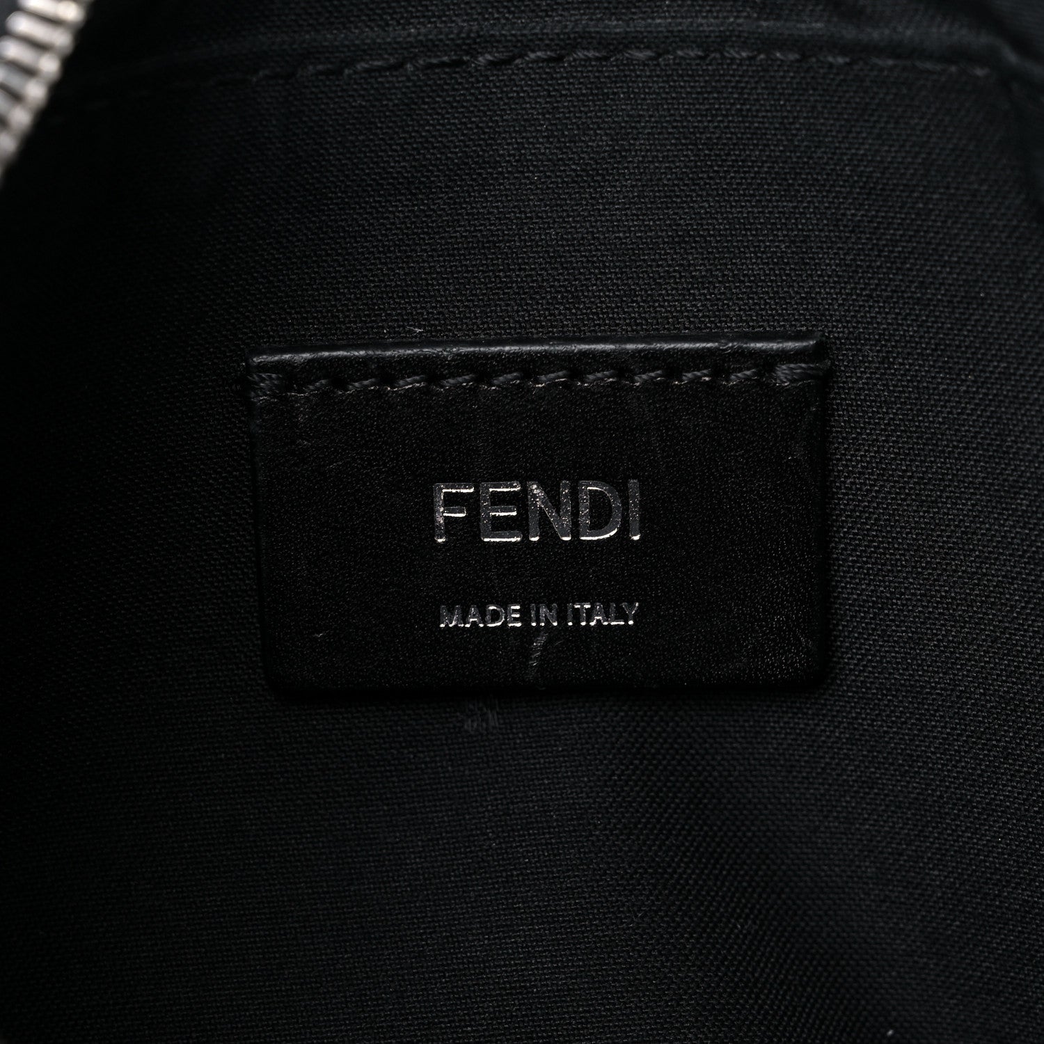 Fendi Glazed Fabric Vitello Liberty FF 1974 Diagonal Medium Camera Case Black Sunflower 7 of 13