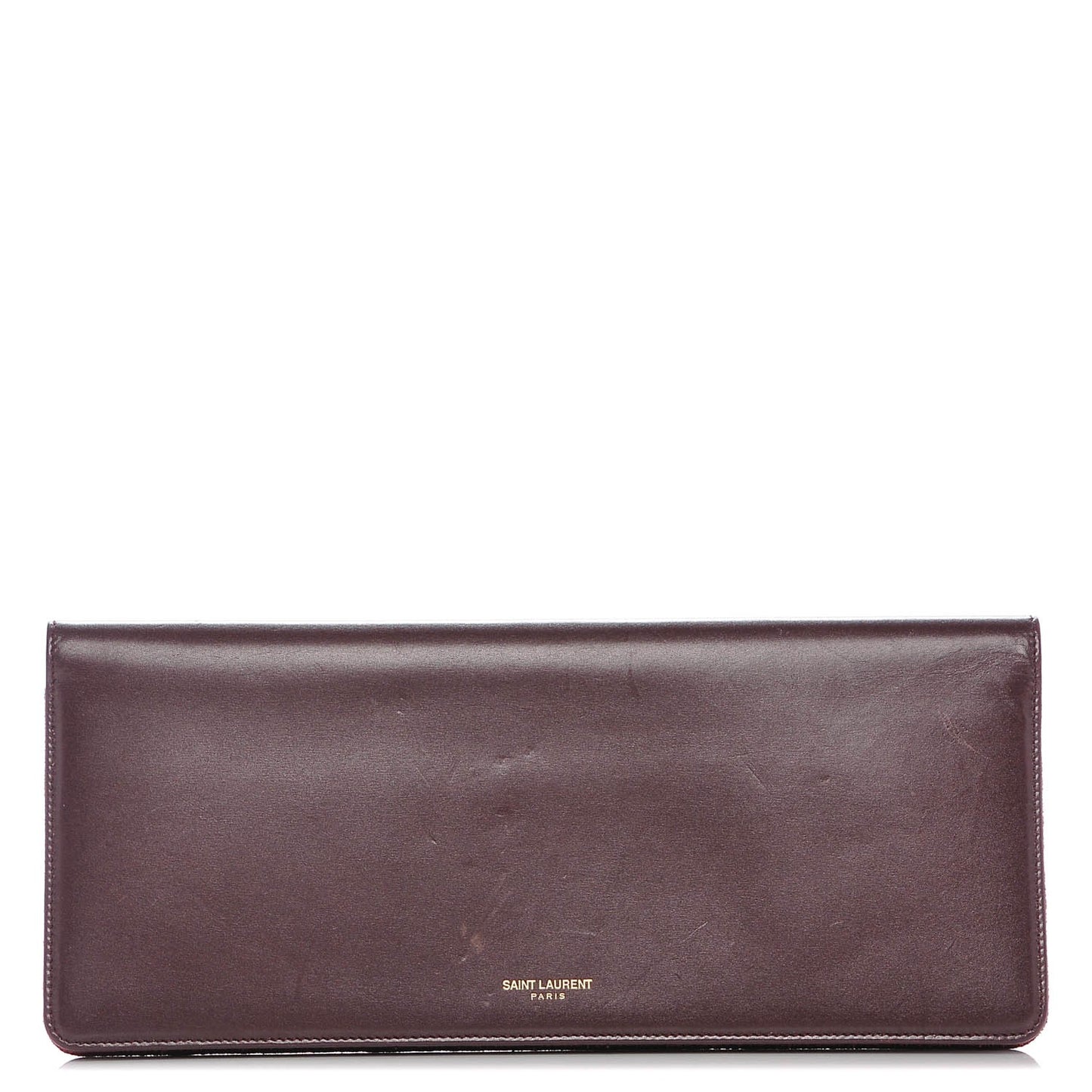Smooth Calfskin Long Marquage Document Case Bordeaux