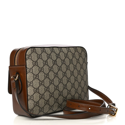 Gucci GG Supreme Monogram Small Horsebit 1955 Shoulder Bag Beige Brown Sugar 3 of 13