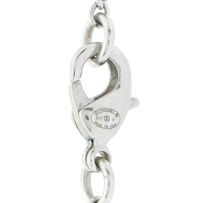 Chanel Baguette Crystal Large CC Necklace Silver 7 of 7