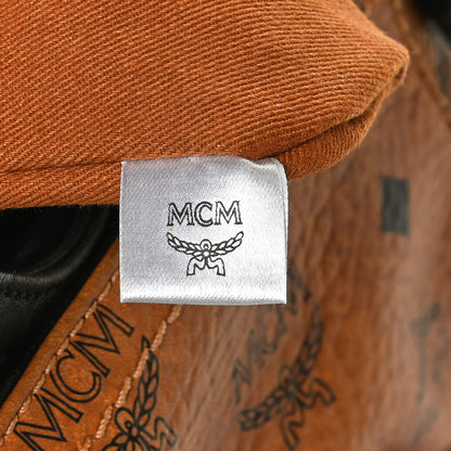 MCM Visetos Tote Cognac Black 7 of 11