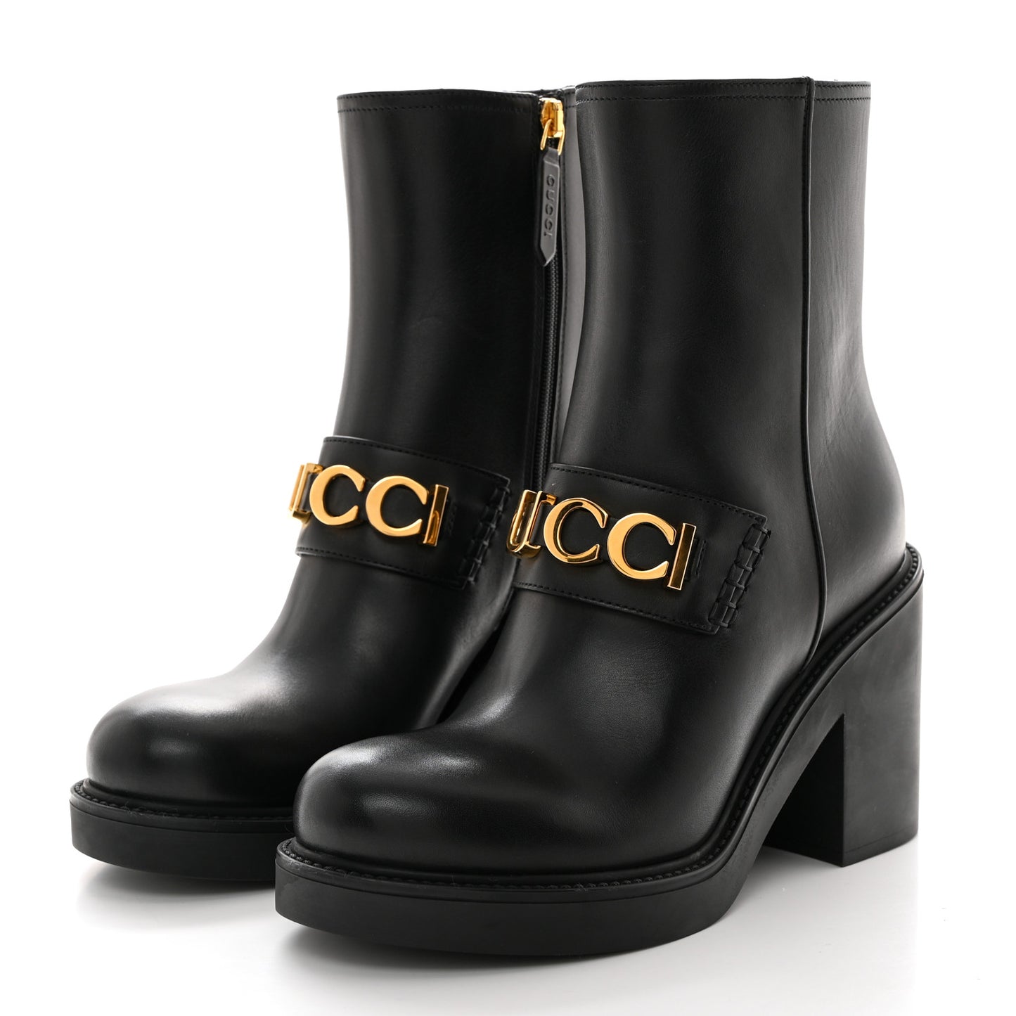 Magnum Calfskin Flores Ankle Boots 37.5 Black