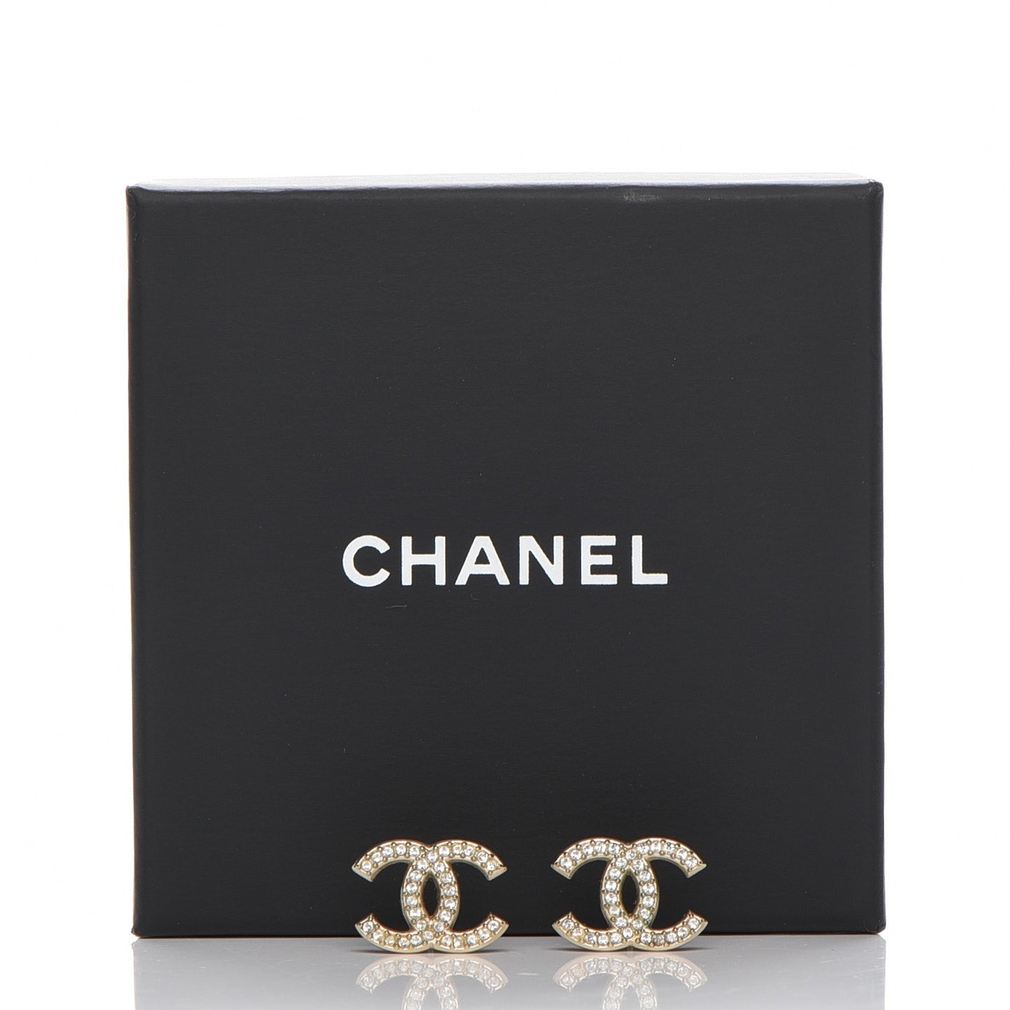 Crystal CC Earrings Gold