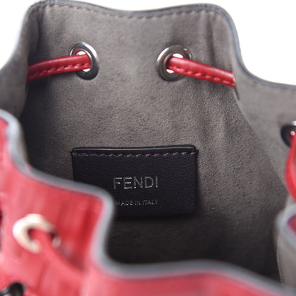 Fendi Vitello Liberty F is Fendi FF 1974 Embossed Mini Mon Tresor Bucket Bag Fragola 8 of 10