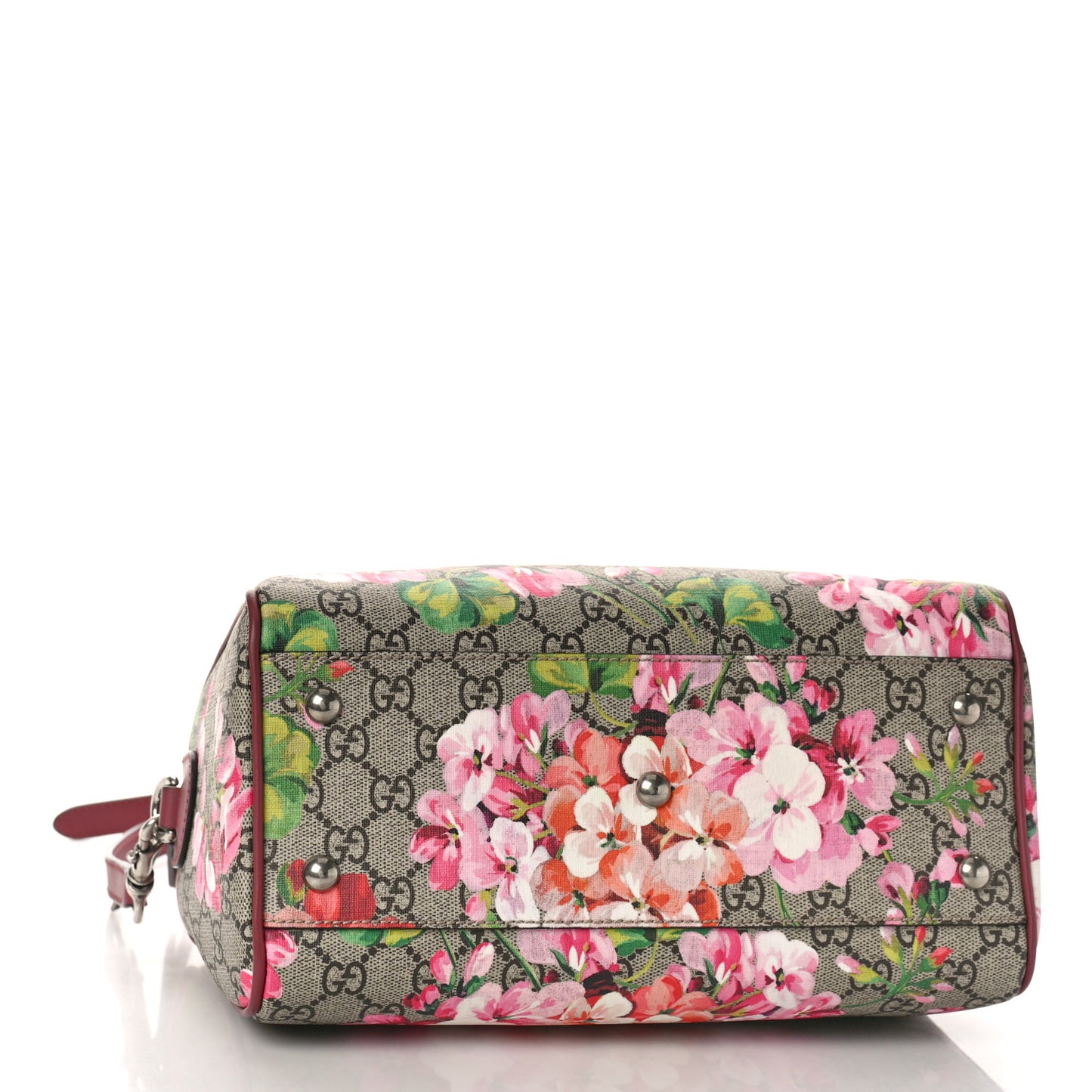 GG Supreme Monogram Blooms Small Boston Beige Multicolor Dry Rose