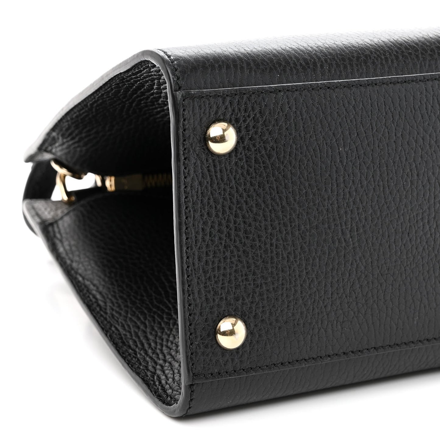 Dollar Calfskin Medium Soho Top Handle Satchel Black