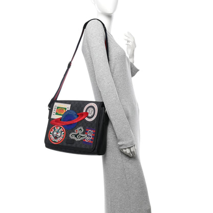 Gucci GG Supreme Monogram Night Courrier Flap Messenger Black Multicolor 2 of 10