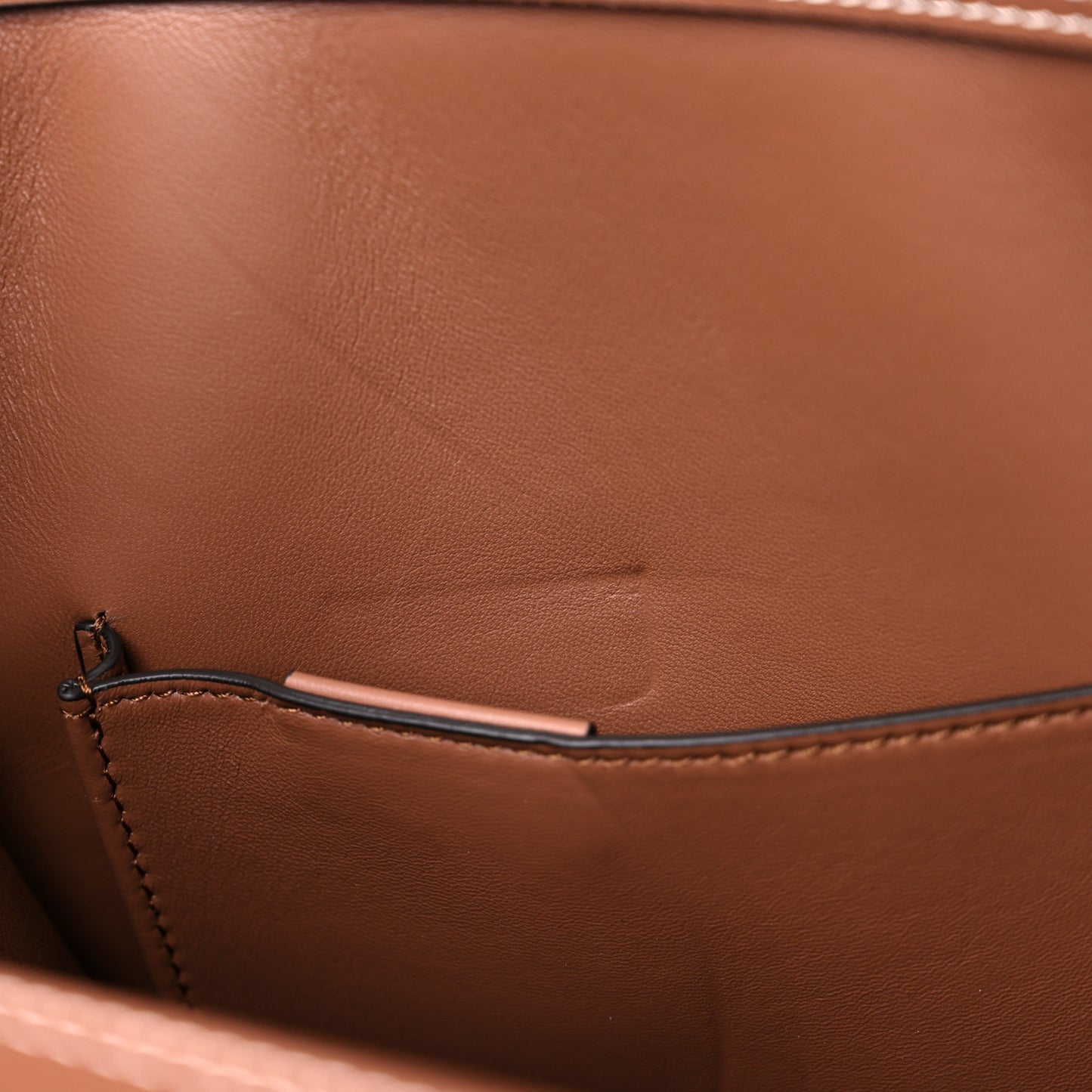 Smooth Calfskin Medium Pocket Bag Malt Brown