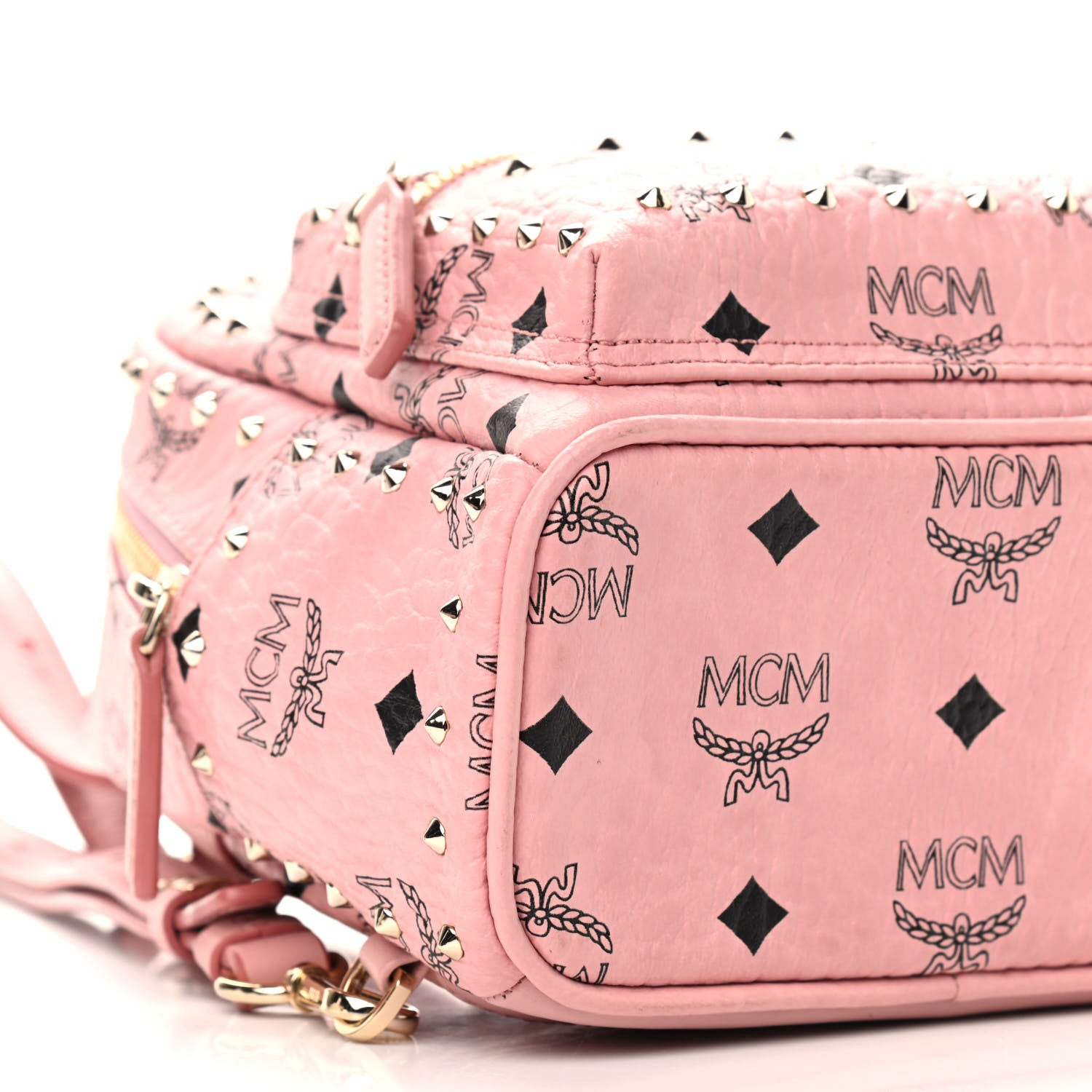 MCM Visetos Stud Mini Stark Backpack Soft Pink 7 of 8
