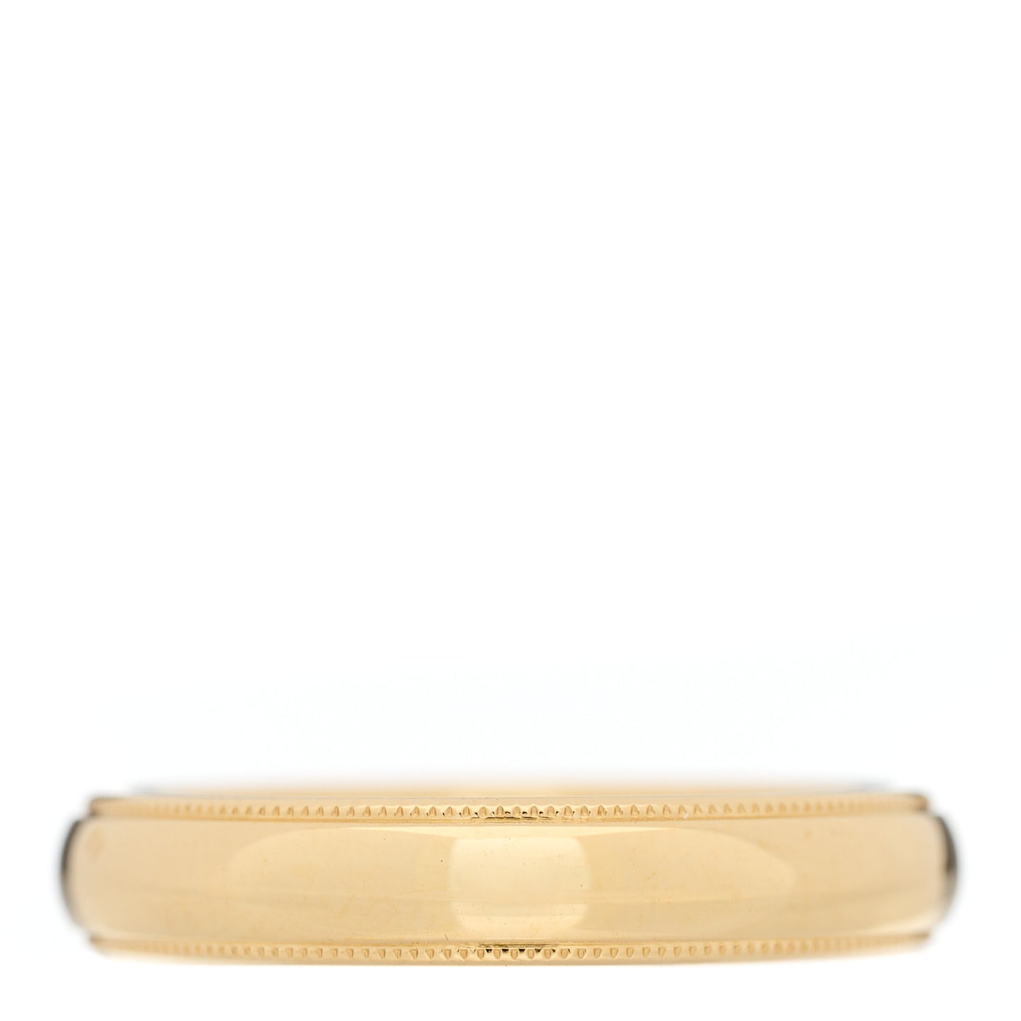18K Yellow Gold 4mm Essential Double Milgrain Band Ring 57 8