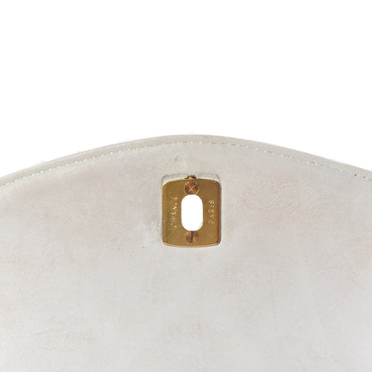 Chanel Lambskin Quilted Medium Single Flap White 12 of 17