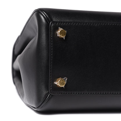 Celine Satinated Calfskin Medium 16 Top Handle Bag Black 9 of 12