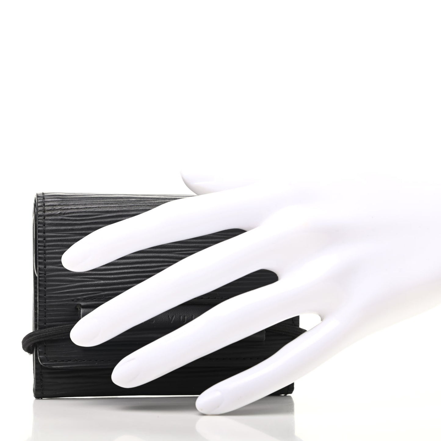 Epi Porte Monnaie Elastique Wallet Black