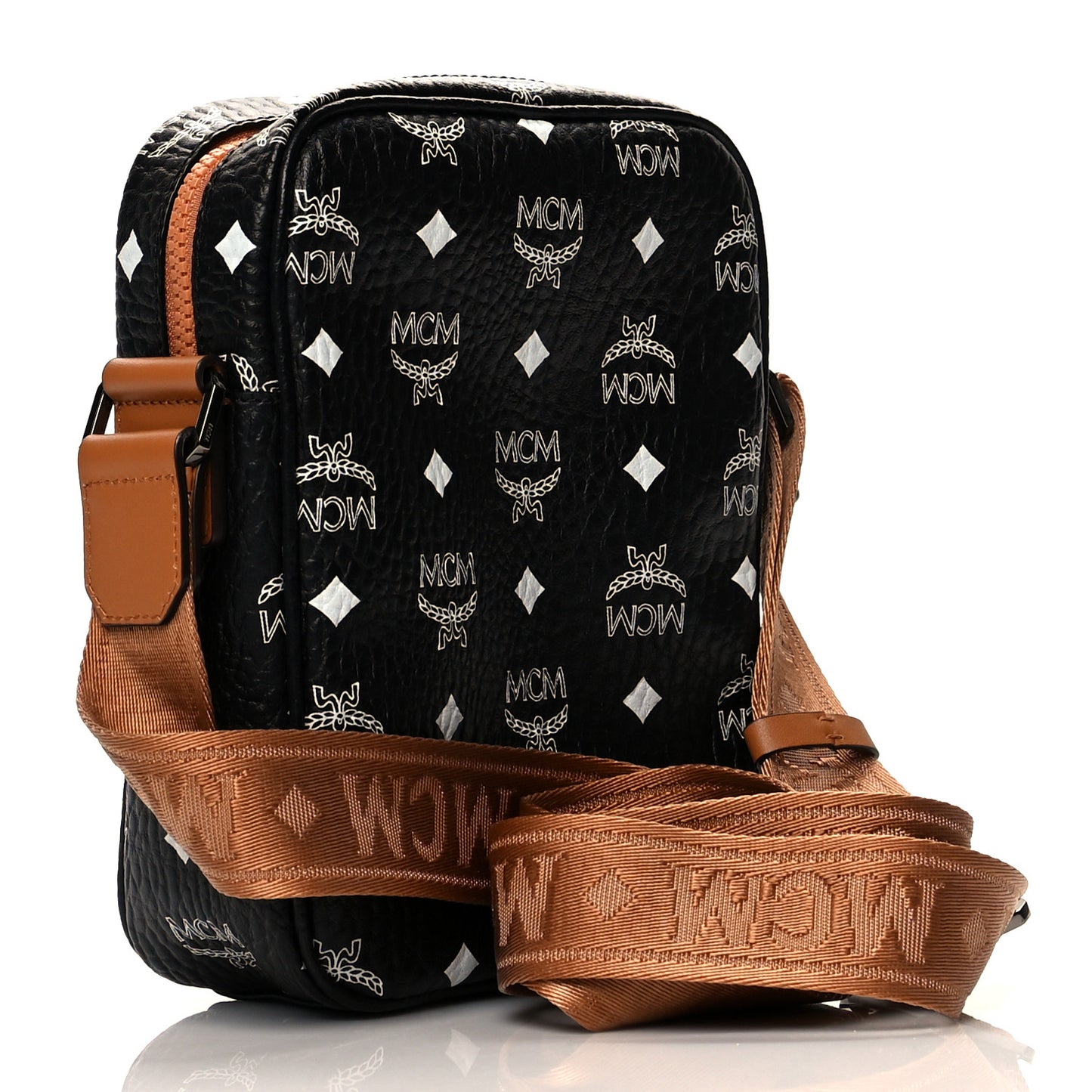 Visetos Camera Crossbody Bag Black Cognac
