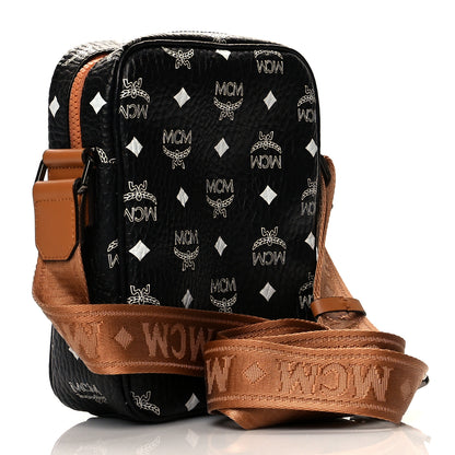 MCM Visetos Camera Crossbody Bag Black Cognac 2 of 8