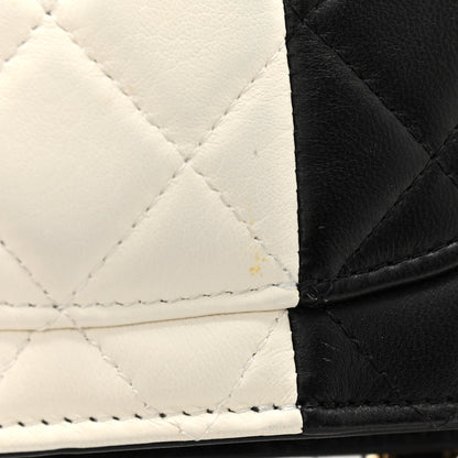 Chanel Lambskin Quilted Wallet On Chain WOC White Black 14 of 16