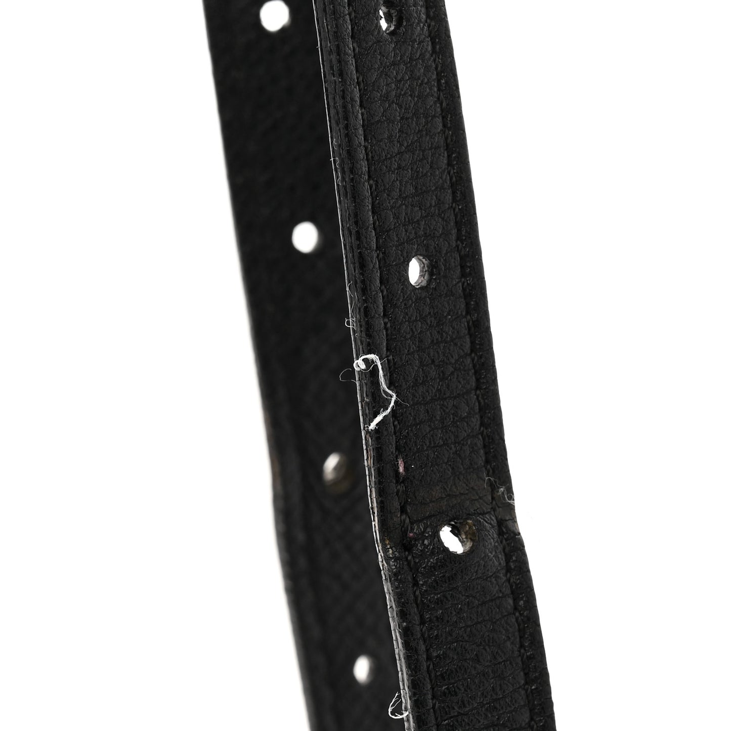 Grainy Calfskin House Check Small Canterbury Black