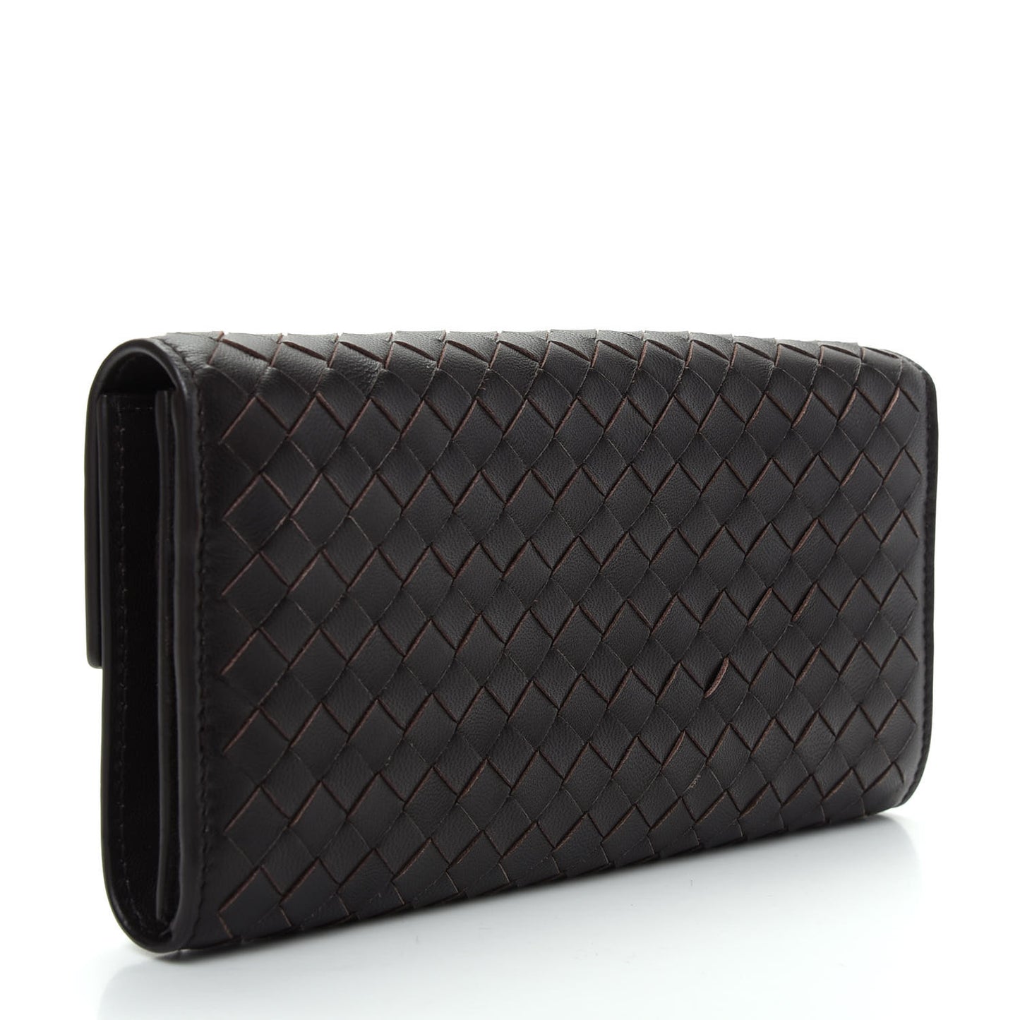 Nappa Intrecciato Continental Wallet Ebano