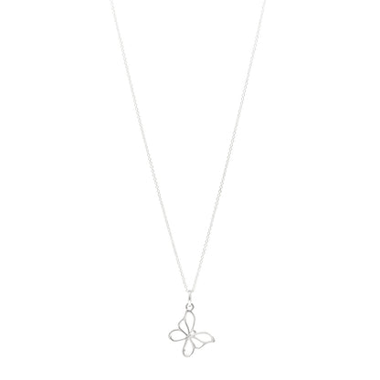 Tiffany Sterling Silver Butterfly Pendant Necklace 1 of 4