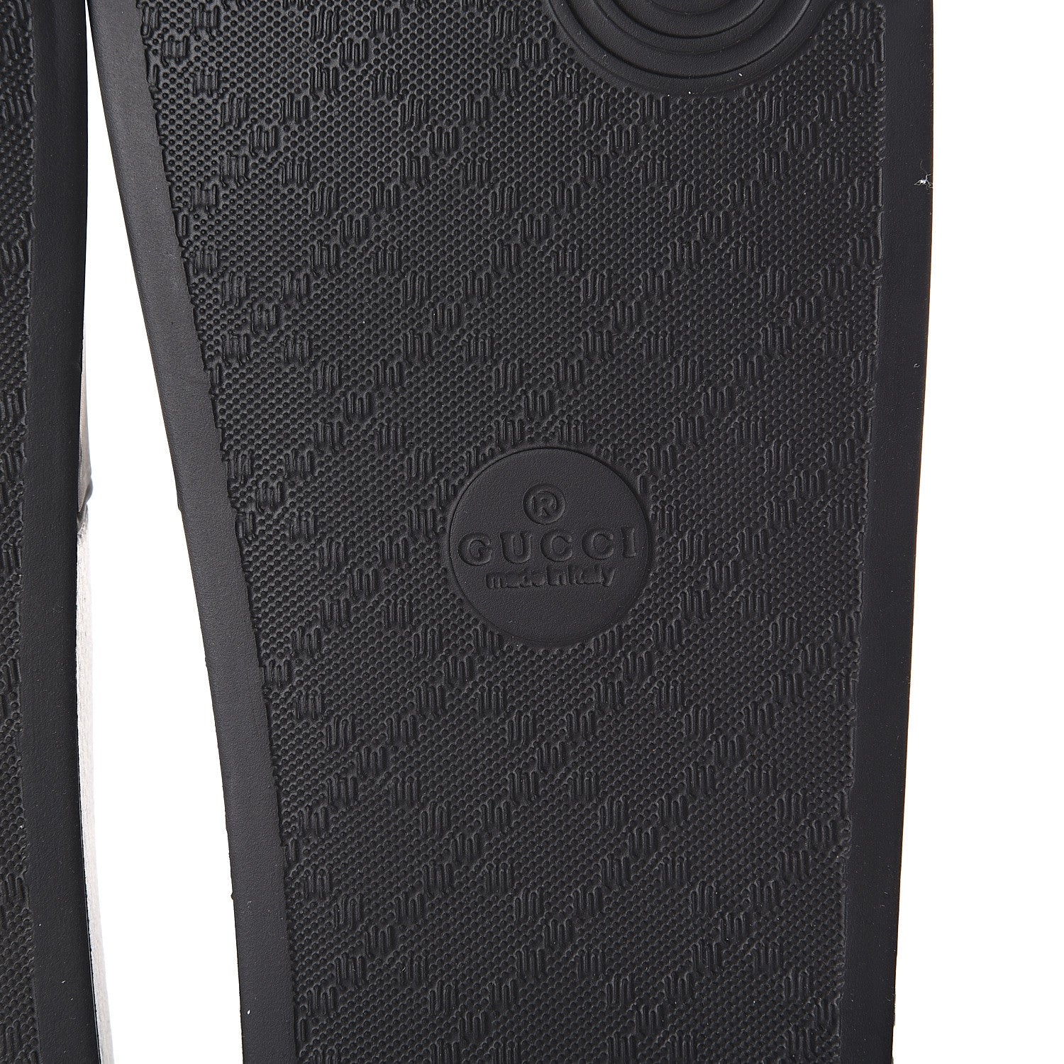 Gucci Rubber Womens Logo Slide Sandals 42 Black 6 of 8