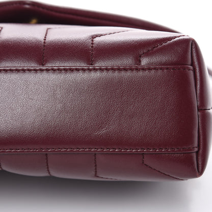 Saint Laurent Calfskin Y Quilted Monogram Toy Loulou Crossbody Bag Rouge 9 of 9