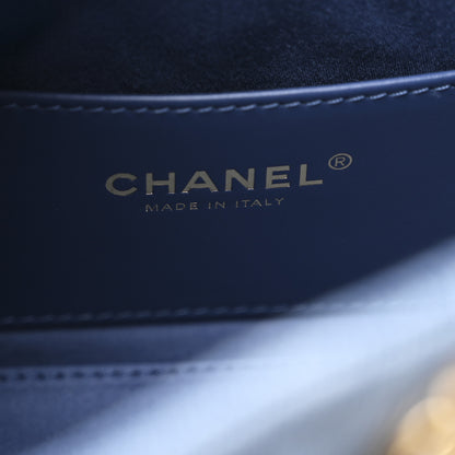 Chanel Washed Denim Quilted Mini Chanel 25 Handbag Blue 6 of 11