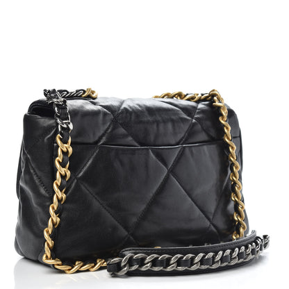 Chanel Goatskin Quilted Medium Chanel 19 Flap Black 3 of 10