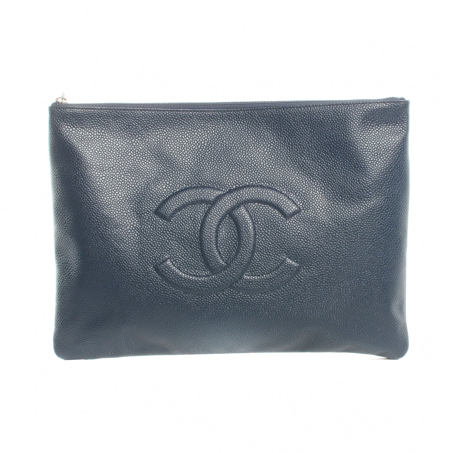 Caviar CC Flat Cosmetic Pouch Navy Blue