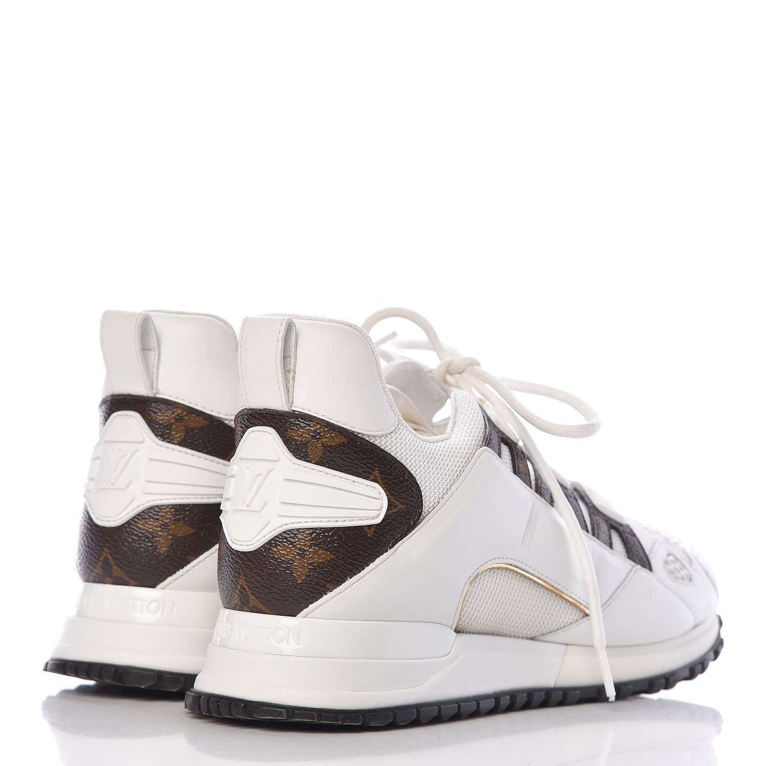 Louis Vuitton Calfskin Monogram Run Away Sneakers 38 White 4 of 14