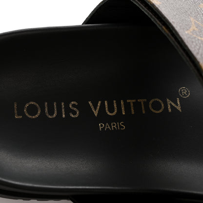 Louis Vuitton Monogram Bom Dia Mule Sandals 38 Black 8 of 12