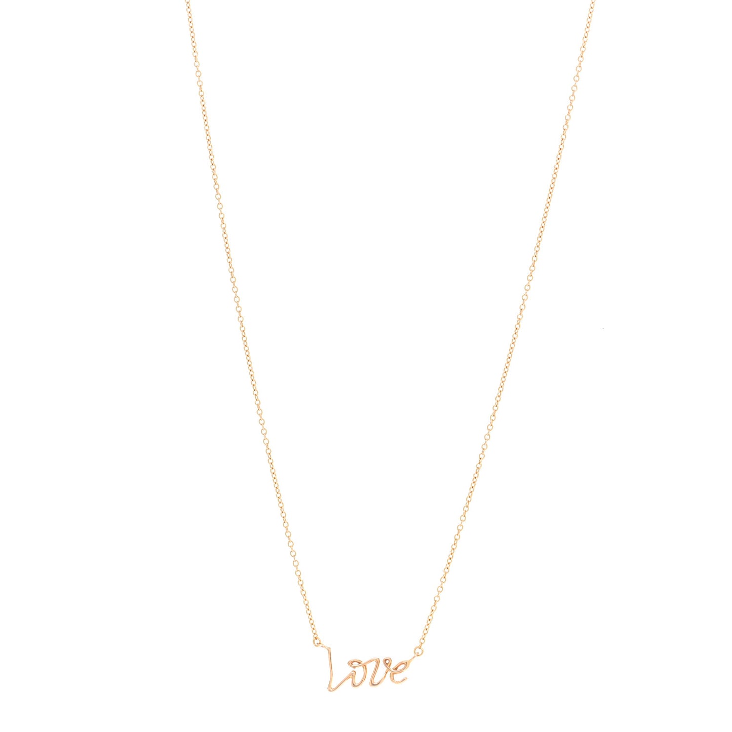 18K Yellow Gold Paloma's Graffiti Love Pendant Necklace