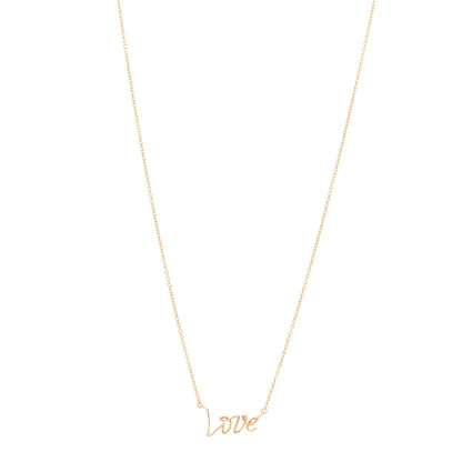 Tiffany 18K Yellow Gold Paloma's Graffiti Love Pendant Necklace 1 of 5