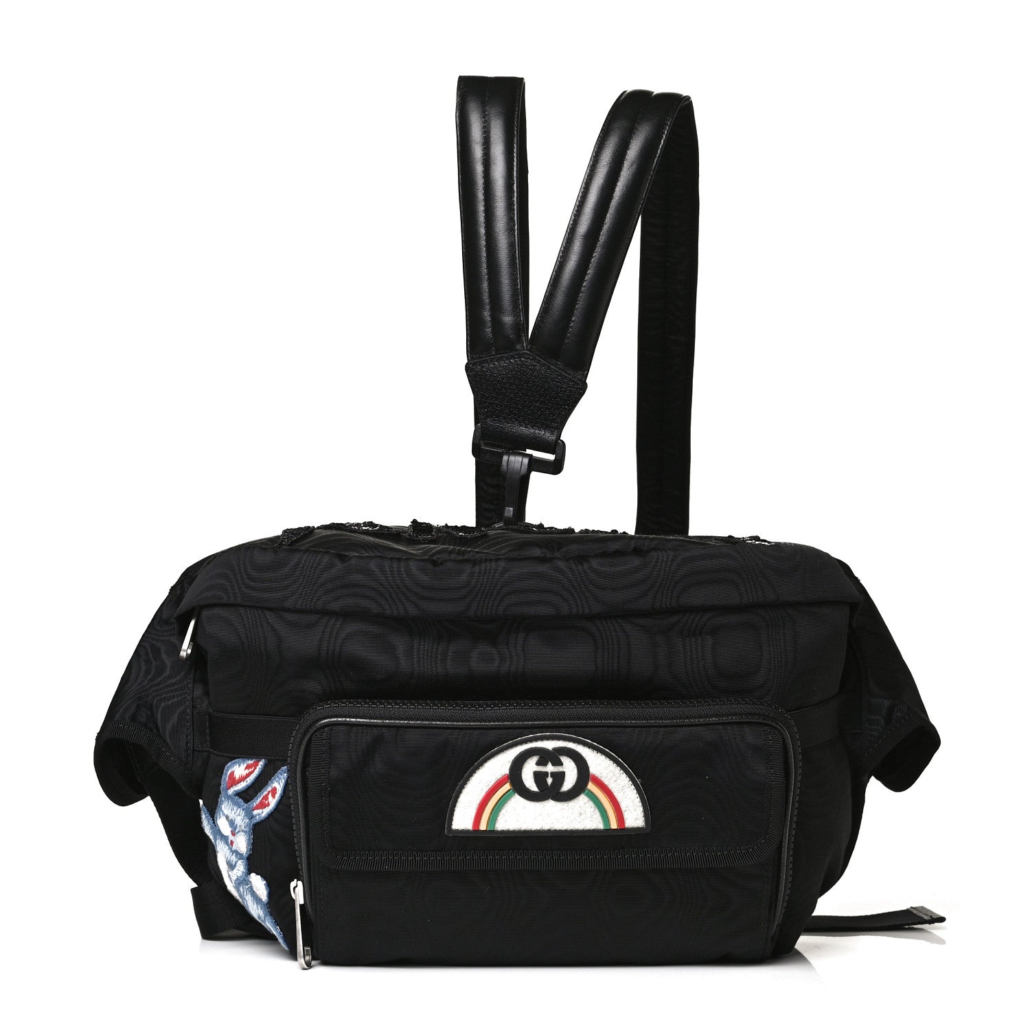 Gucci Nylon Retro Patch Convertible Belt Bag Black 1 of 8