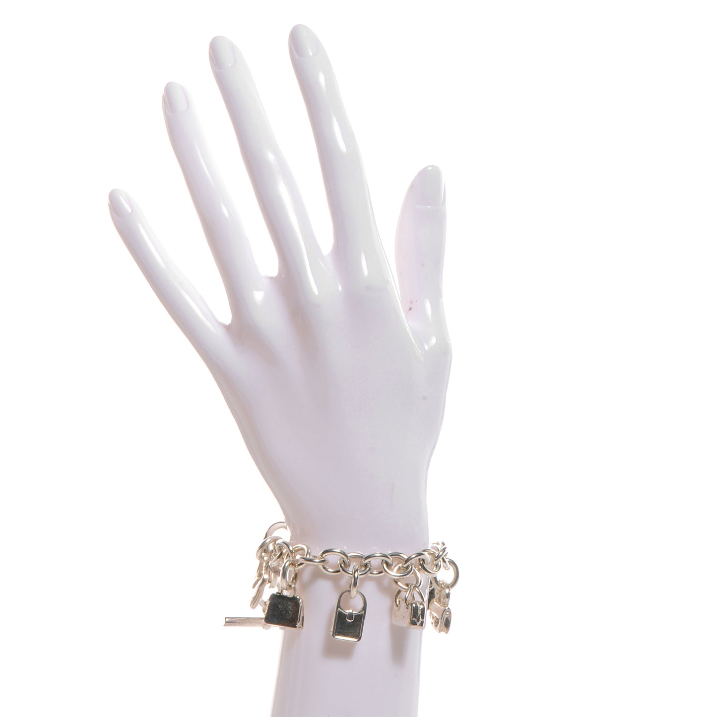 Sterling Silver 7 Bags Charm Bracelet