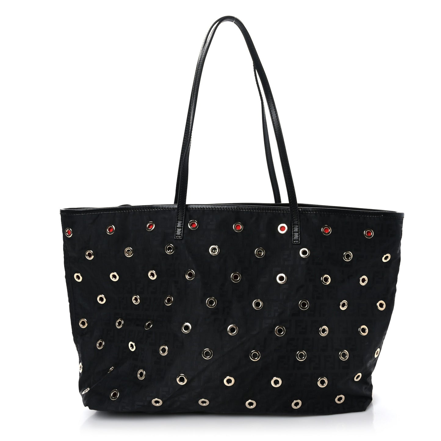 Nylon Zucca Grommet Medium Roll Tote Black