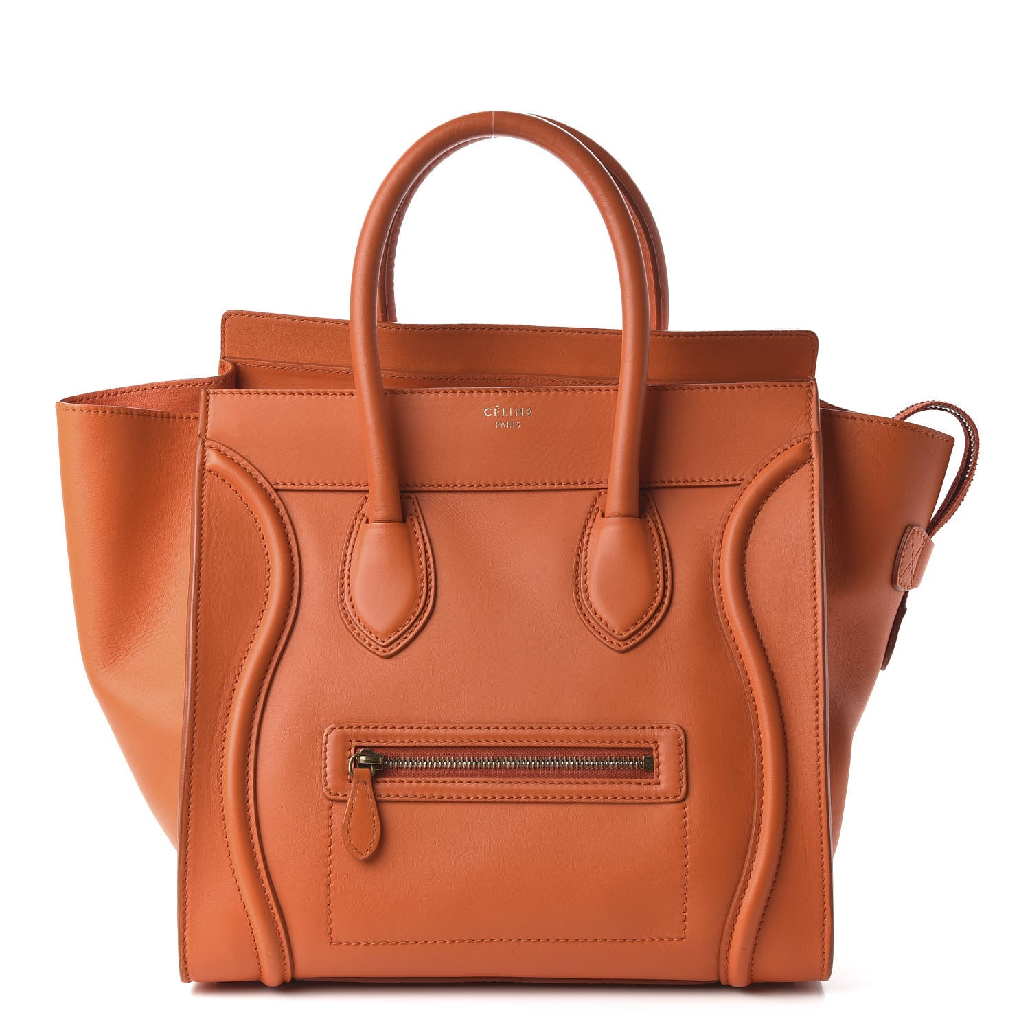 Celine Smooth Calfskin Mini Luggage Bright Orange 1 of 9